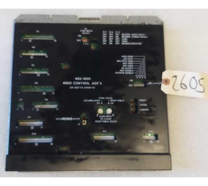 ROWE 490 Snack Vending Machine Control Board 4900 #493-1500 (2605)