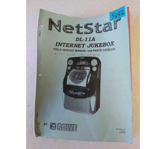 ROWE AMI NETSTAR DL-11A Internet Jukebox Manual #5642 for sale 