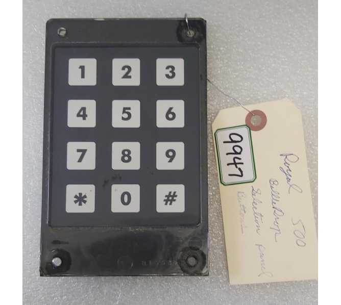 ROYAL VENDORS RVV Bottle Drop SELECTION BUTTON PANEL KEYBOARD #1710397-1 (9947)