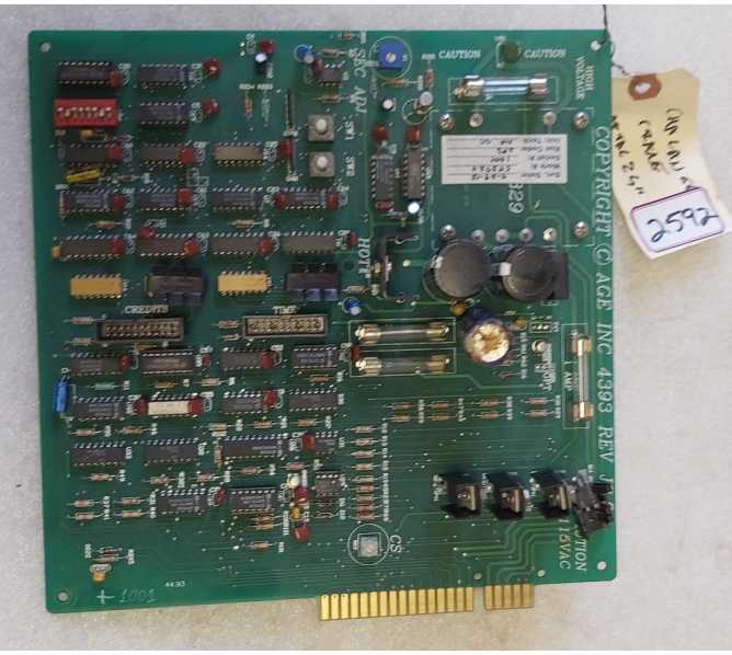 S&B THE CHALLENGER CANDY CRANE Main Control Board #4393 Rev J2.0 (2592)