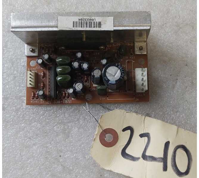 SEGA Arcade Game BASS SOUND AMP Board #838-11651 (2210) 