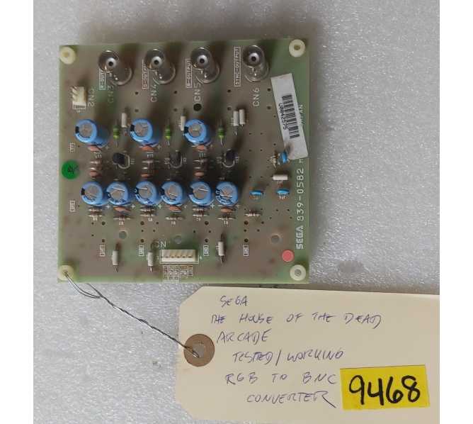 SEGA Arcade Game HOUSE OF THE DEAD RGB to BNC CONVERTER Board #839-0582 (9468)
