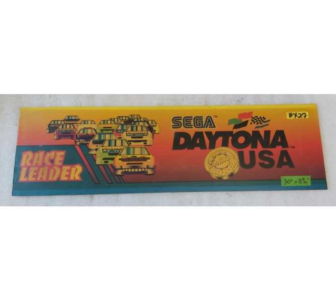 SEGA DAYTONA USA RACE LEADER Arcade GLASS Header (X27)