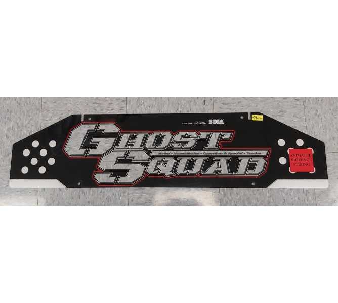 SEGA GHOST SQUAD Arcade Game PLEXIGLASS HEADER #8906 