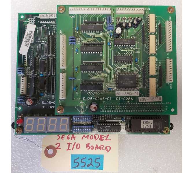 SEGA MODEL 2 Arcade Machine PCB Printed Circuit I/0 Board #5525 for sale 