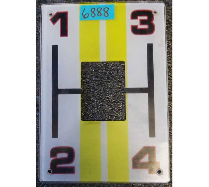 SEGA NASCAR Arcade Game 4 Speed Shifter Plastic Plate #6888