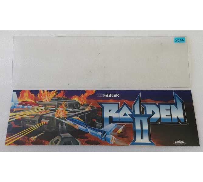 SEIBU RAIDEN II Arcade Game Flexible HEADER & PLEXIGLASS Overlay #8206 