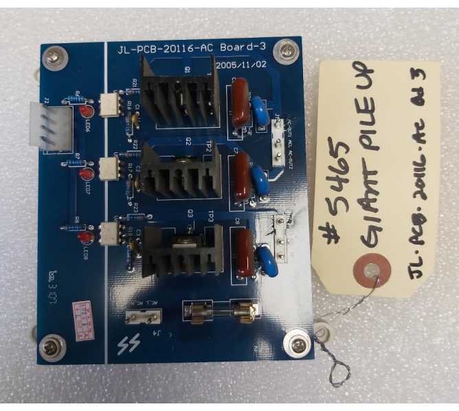 SMART IND. GIANT PILE UP Arcade Machine Game PCB Printed Circuit Board 3 #JL-PCB-20116-AC (5465) for sale 