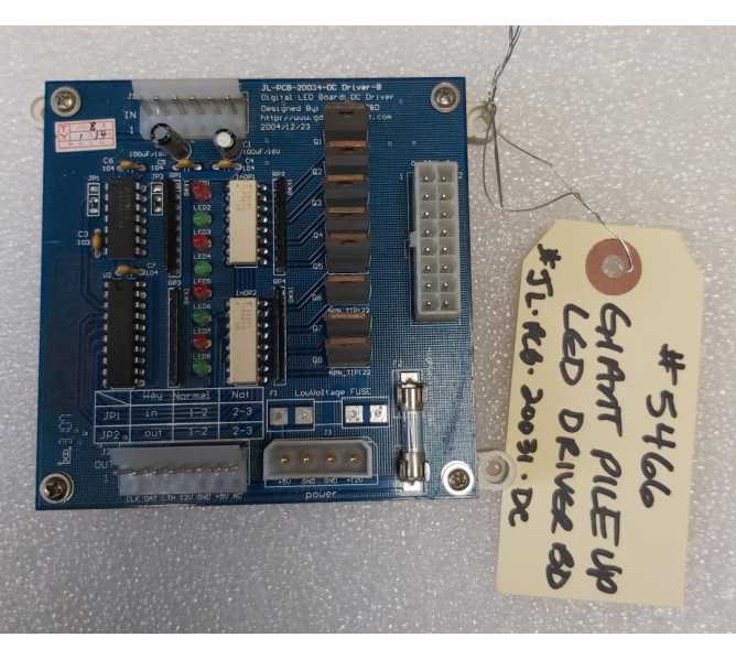 SMART IND. GIANT PILE UP Arcade Machine Game PCB Printed Circuit LED DRIVER Board #JL-PCB-20034-DC (5466) for sale  