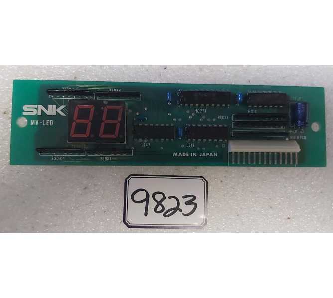 SNK NEO GEO Arcade Game MV-LED DISPLAY Board #9823 