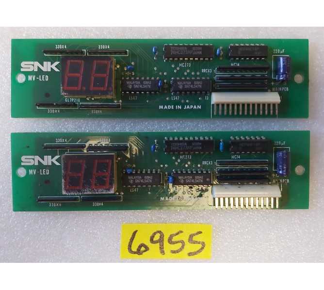 SNK NEO GEO Arcade Machine CREDIT Boards #6955 