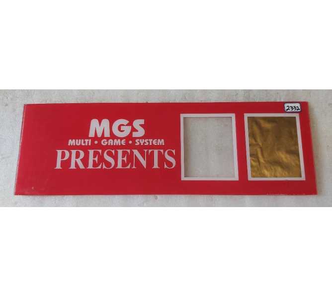 SNK NEO GEO SYSTEM Arcade Game MGS PRESENTS PLEXIGLASS Marquee Header (2332)