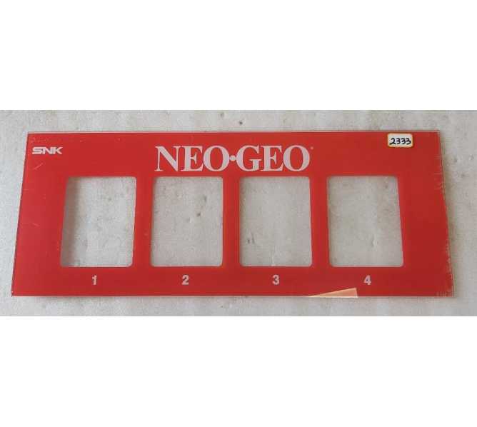 SNK NEO GEO SYSTEM Arcade Game PLEXIGLASS Marquee Header (2333) 