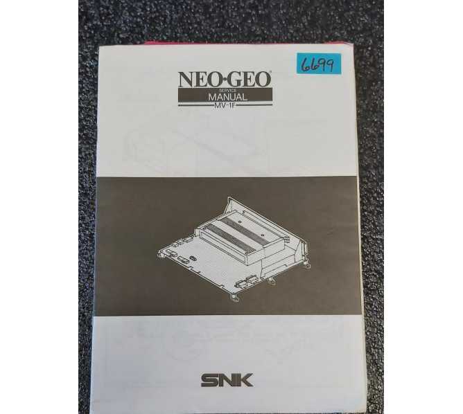 SNK NEO-GEO Arcade Game SERVICE MANUAL #6699  