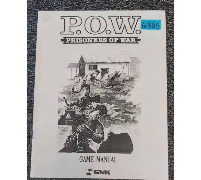 SNK P.O.W. Arcade Game Manual #6385 