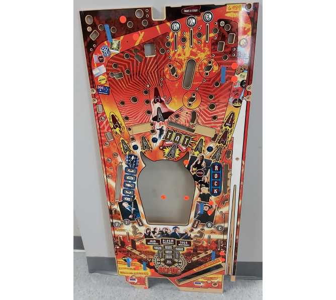 STERN AC/DC PREMIUM Pinball Machine Game Playfield Production Reject #6989