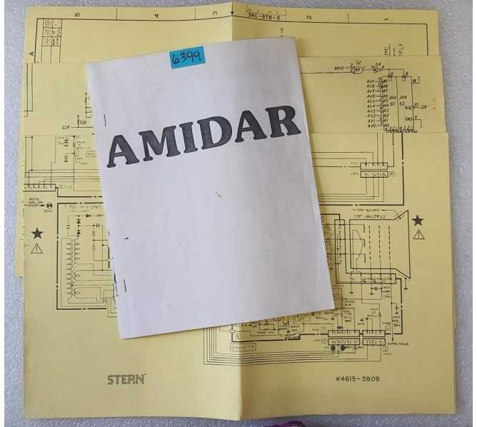 STERN AMIDAR Arcade Machine SCHEMATICS #6399 