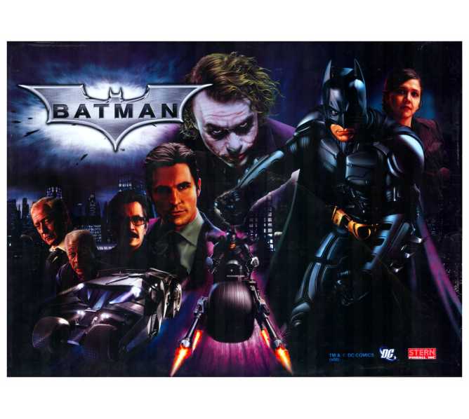 STERN BATMAN Pinball Machine Translite Backbox Artwork #6913 