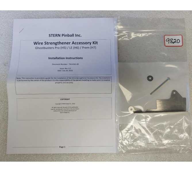 STERN GHOSTBUSTERS Pro, Premium, LE Pinball Machine WIRE STRENGTHENER ACCESSORY Kit #9820