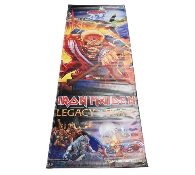 STERN IRON MAIDEN Original Pinball Machine COLLECTIBLE VINYL DISPLAY BANNER #7933