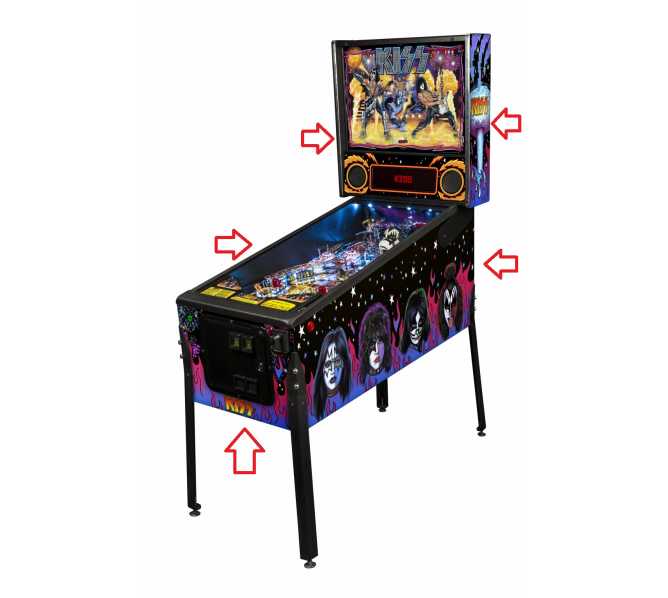 STERN KISS PRO Pinball Machine Game 5 pc. Cabinet Decal Set #5535 