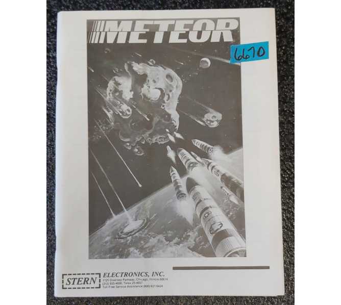 STERN METEOR Pinball Machine MANUAL #6670 