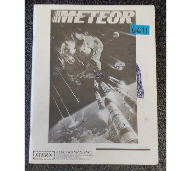 STERN METEOR Pinball Machine MANUAL #6671 