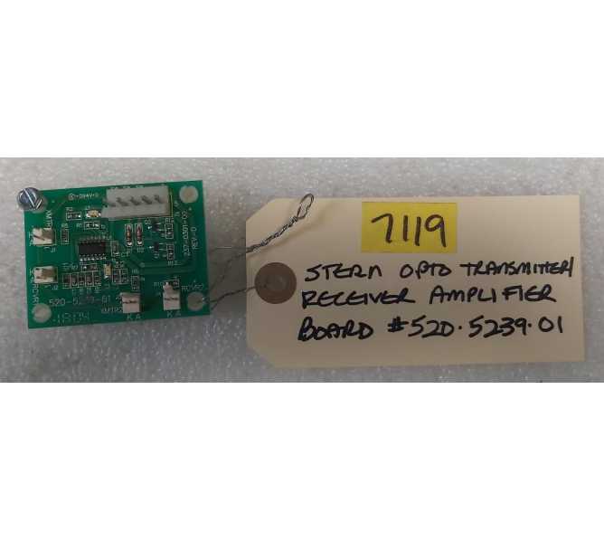 STERN Pinball Machine OPTO TRANSMITTER/RECEIVER AMPLIFIER board #520-5239-01 (7119)  