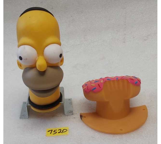 STERN SIMPSONS KOOKY CARNIVAL Redemption Game 3D HOMER HEAD #880-5057-01 AND DONUT DUNK PLASTIC (7520)  