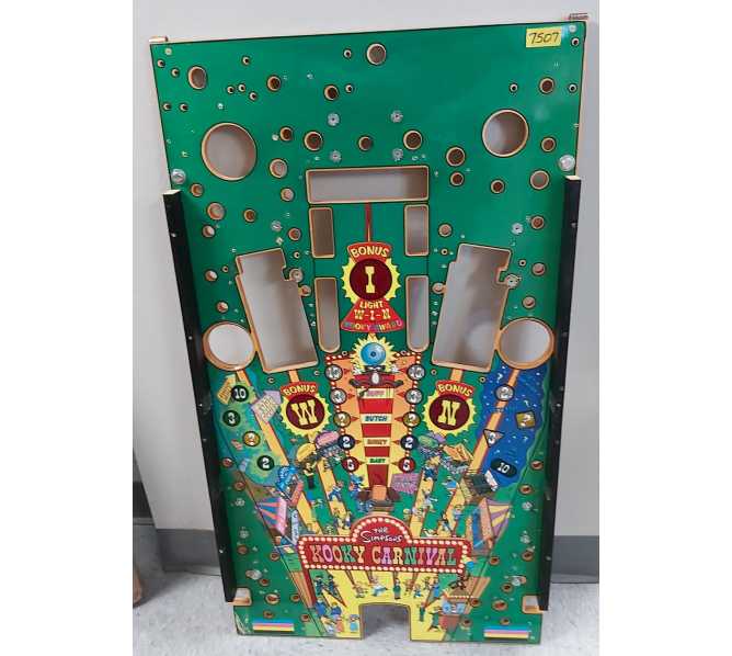 STERN SIMPSONS KOOKY CARNIVAL Redemption Game PLAYFIELD #7507