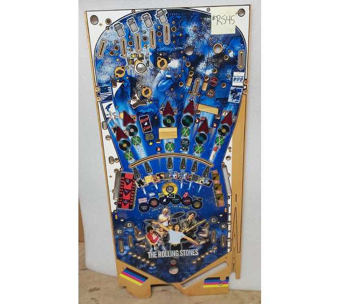 STERN THE ROLLING STONES Pinball Machine Production Reject Playfield (RS45)