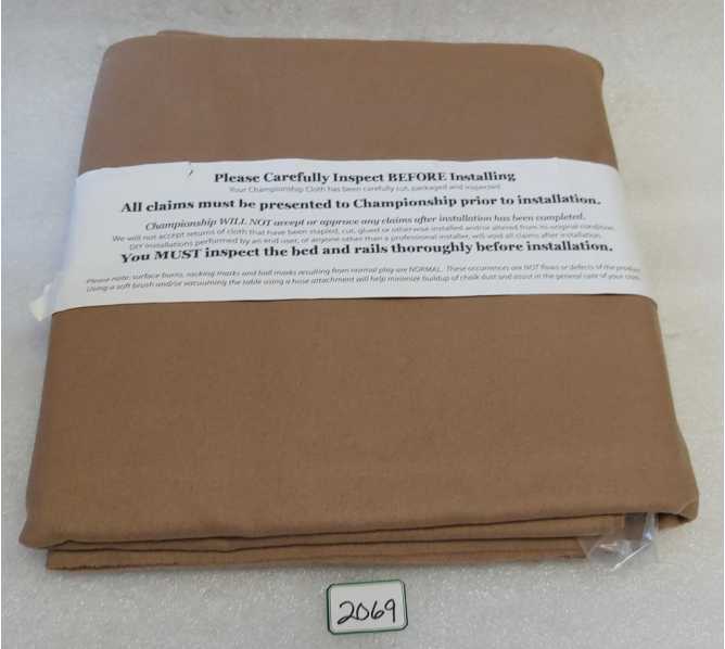 Saturn II Billiards Teflon Cloth Pool Table Camel 19 oz. Felt - 7' Table & Rail Set w Chalk #2466-47 (2069)