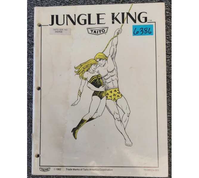 TAITO JUNGLE KING Arcade Game Manual #6386  