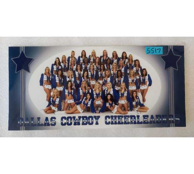 Vintage DALLAS COWBOYS CHEERLEADERS Japanese Slot Machine Game Flexible Plastic Overhead Header #5517 for sale 