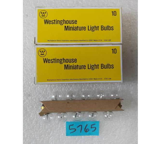 WESTINGHOUSE 257 12 volt 2CP Miniature Incandescent Light Bulbs #5765  