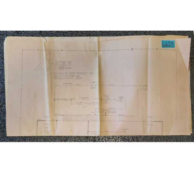 WILLIAMS 4-ACES Pinball Machine SCHEMATICS #6623