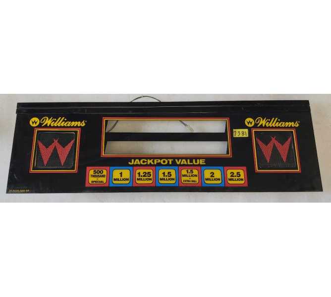 WILLIAMS EARTHSHAKER Pinball Incomplete SPEAKER DISPLAY PANEL #31-1420-568-SP (7381) 