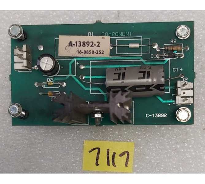 WILLIAMS Pinball Motor Regulator board WPC #A-13892-2 #7117 