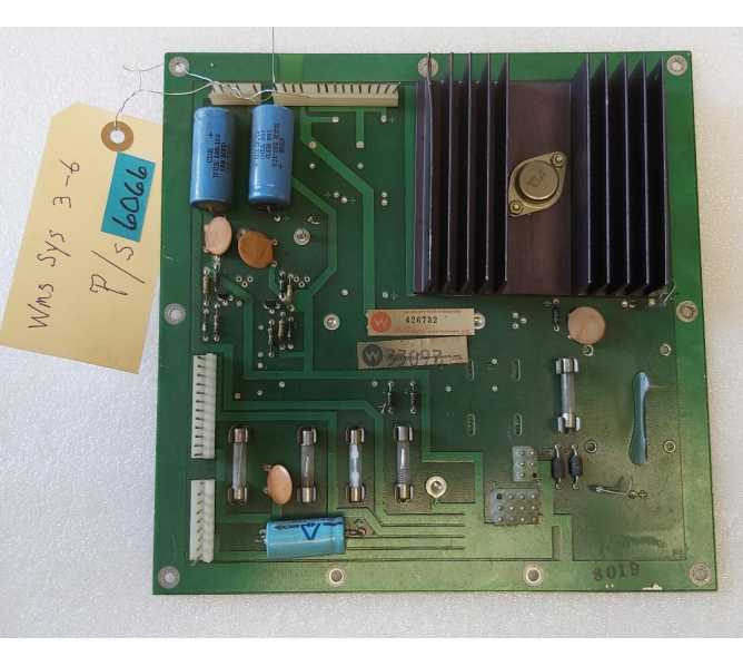  WILLIAMS SYSTEM 3-6 Pinball POWER SUPPLY Board #6066 