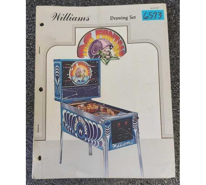 WILLIAMS TIME FANTASY Pinball Machine DRAWING SET #6573 