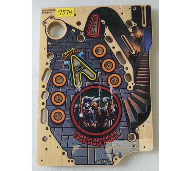 WOZ Wizard of Oz Pinball Machine MINI CASTLE PLAYFIELD PRODUCTION REJECT #05-4001-02 (7374)  