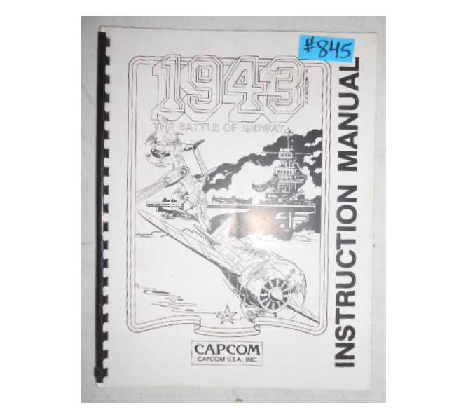1943 THE BATTLE OF MIDWAY Arcade Machine Game INSTRUCTION MANUAL & SCHEMATICS #845 for sale  