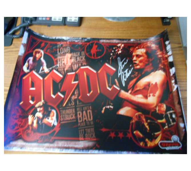 AC/DC Premium Pinball Machine Translite Backbox Artwork signed by Steve ...
