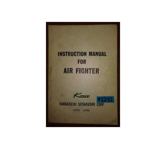 AIR FIGHTER Arcade Machine Game Manual #1242 for sale  