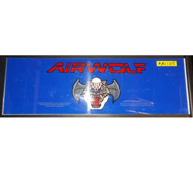 AIRWOLF Arcade Machine Game Overhead Header for sale by KYUGO - #AI105 