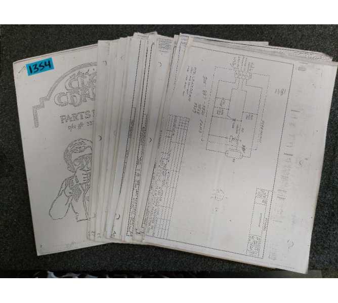 ALLIED CLAY CHAMP Arcade Machine SCHEMATICS & PARTS MANUAL& MISC. PAPERWORK #1354 for sale