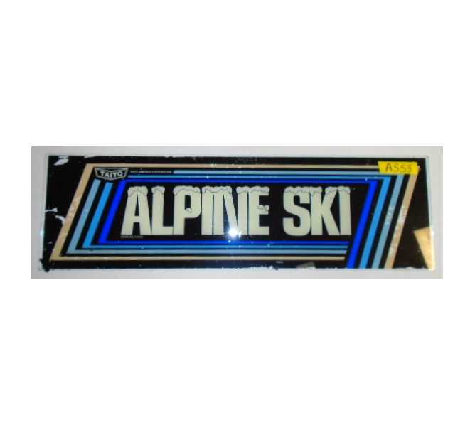ALPINE SKI Arcade Machine Game Overhead Header GLASS for sale #AS53 by TAITO  