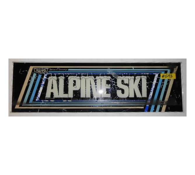 ALPINE SKI Arcade Machine Game Overhead Header GLASS for sale #G93 by TAITO  