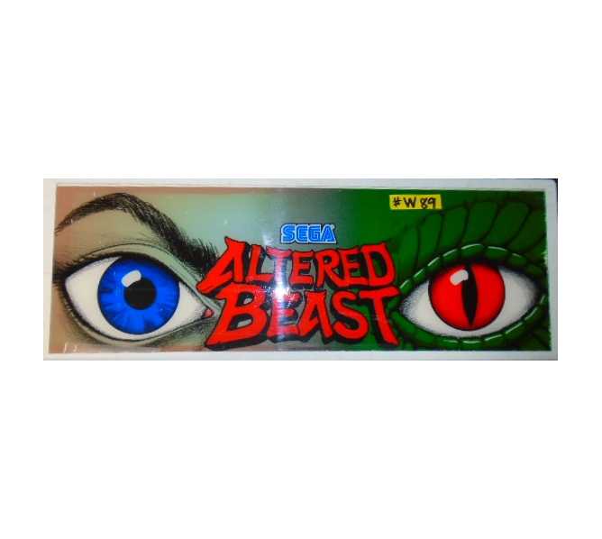 ALTERED BEAST Arcade Machine Game Overhead Marquee PLEXIGLASS Header for sale #W89  