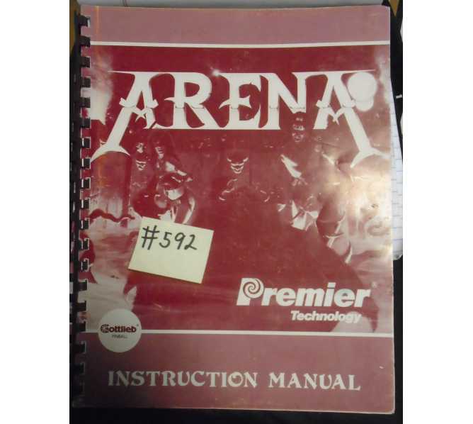 ARENA Pinball Machine Game Instruction Manual #592 for sale - GOTTLIEB